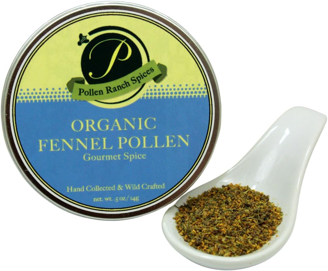Organic Fennel Pollen Seasoning, Perfect For Cooking And Seasoning With Fennel Flavor, Made From Premium Organic Fennel Flowers - 0.5 Ounces. Can