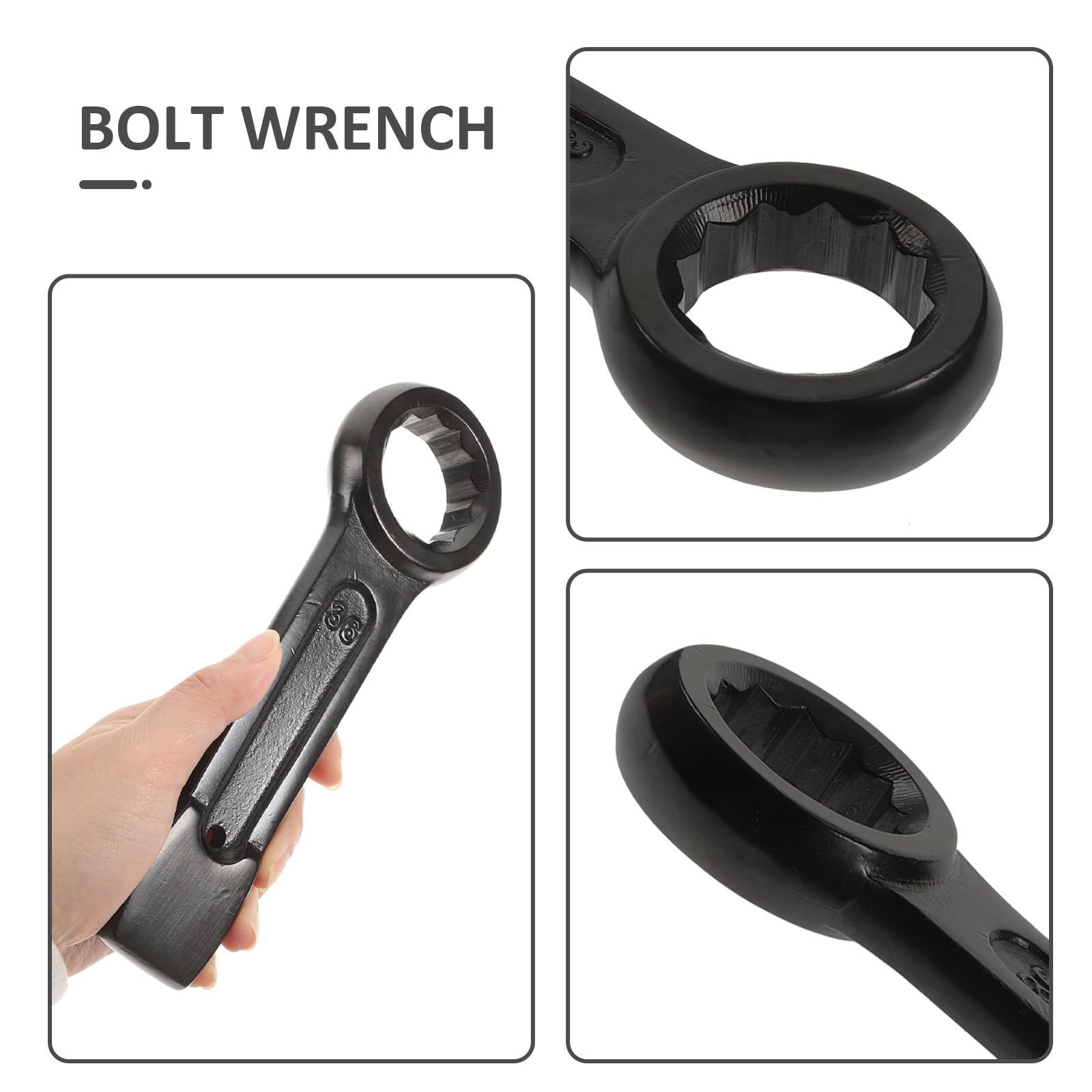 Ipetboom Clé à Cliquet Offset 36mm en Acier Lourd pour Entretien Mécanique, Outil à Main Léger et Robuste pour Déco Maison