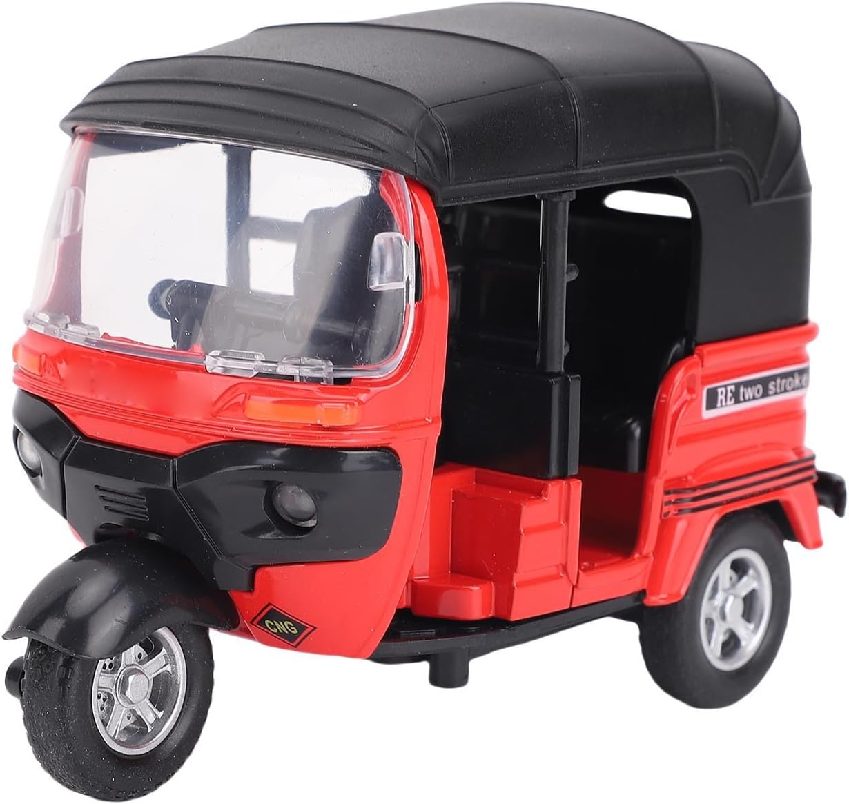Durable 1:14 Three Wheel Motorcycle Model Toy with Realistic Sound and Light Effects for Kids Boys Girls (Red)