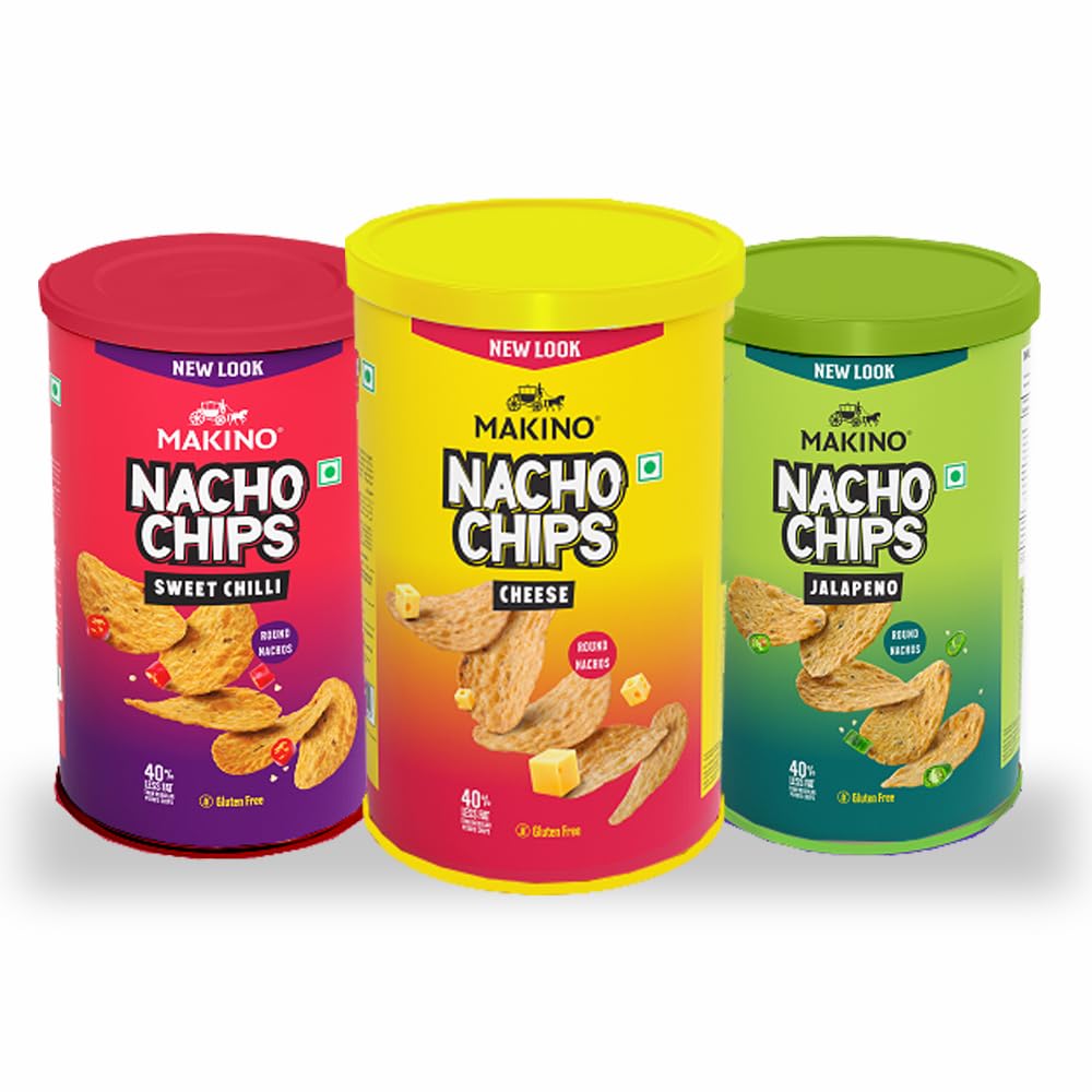 Makino Nacho Chips with Can Pack (Cheese, Jalapeno, Sweet Chilli)(Each 107 gm)(Pack of 3) (B07Z8WVLN2) Amazon Price History, Amazon Price Tracker