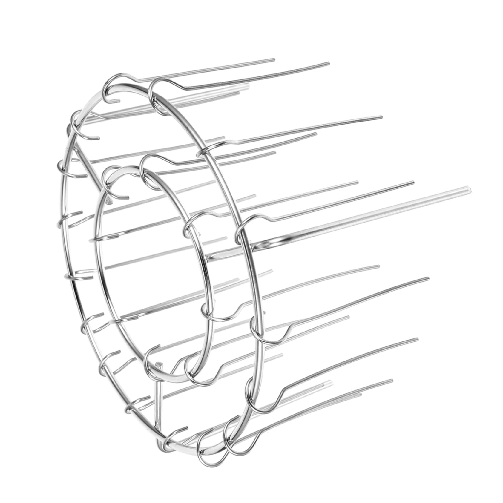 Alipis 1 Set Air Fryer Vertical Skewers Rack Stainless Steel Bbq Hanger for Grilling Meat Chicken Seafood Veggies Easy Clean Barbecue Accessory for Outdoor Gatherings and Family Events