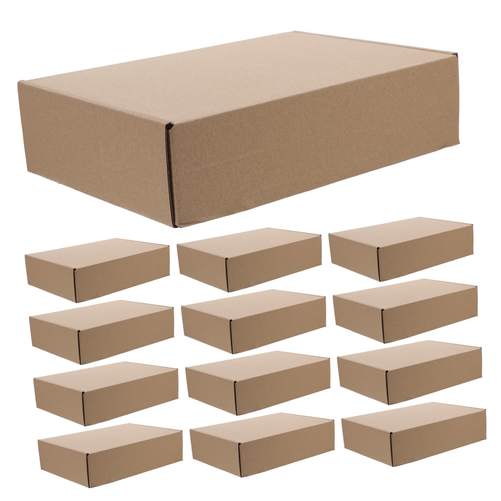 DOITOOL 25piezas Cajas De Cartón Para Envío Almacenamiento y Manualidades De Cajas De Embalaje Planas Para Mudanzas