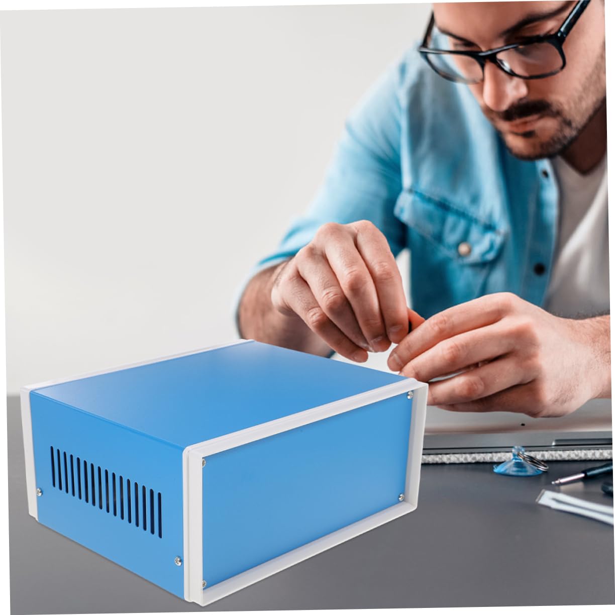 Cabilock Boîtier électrique en aluminium résistant aux intempéries pour projets électroniques Boîte de transport polyvalente pour appareils électriques Installation facile Durable