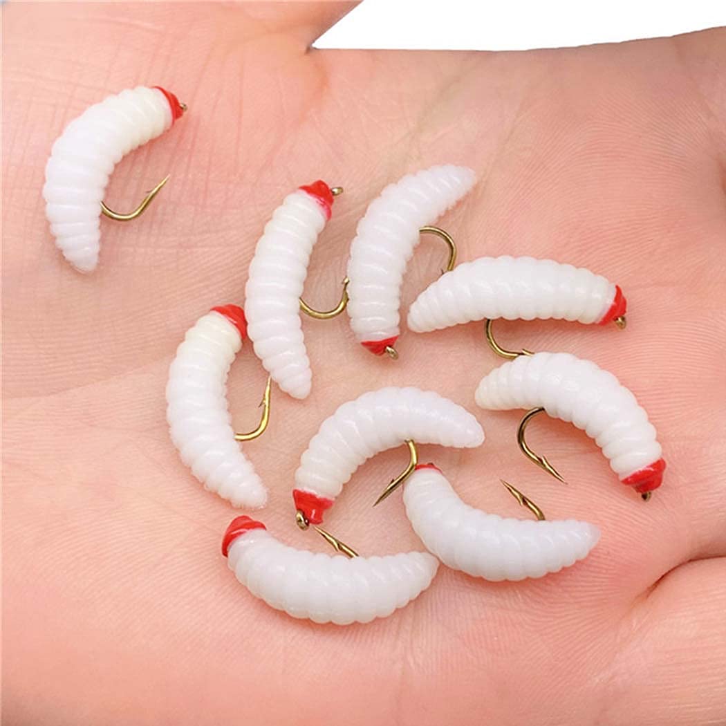 50 gusanos para pesca con mosca húmeda, moscas de trucha, mortales bajo indicato