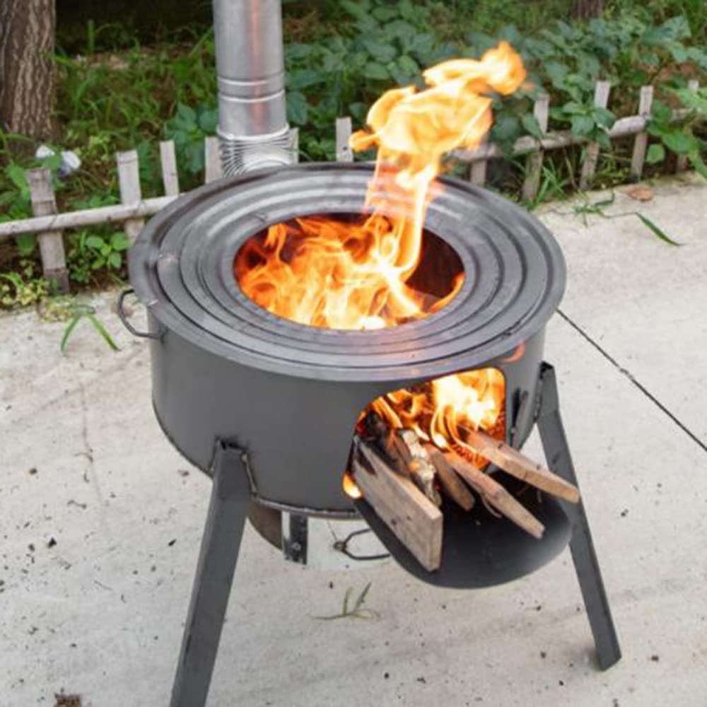 Amazon.co.jp: RZCOME 薪ストーブ ポータブル テントストーブ 煙突付き