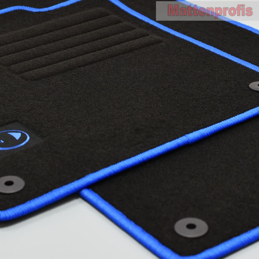 Velours Fußmatten Logo kompatibel mit Smart Fortwo 451 Coupe