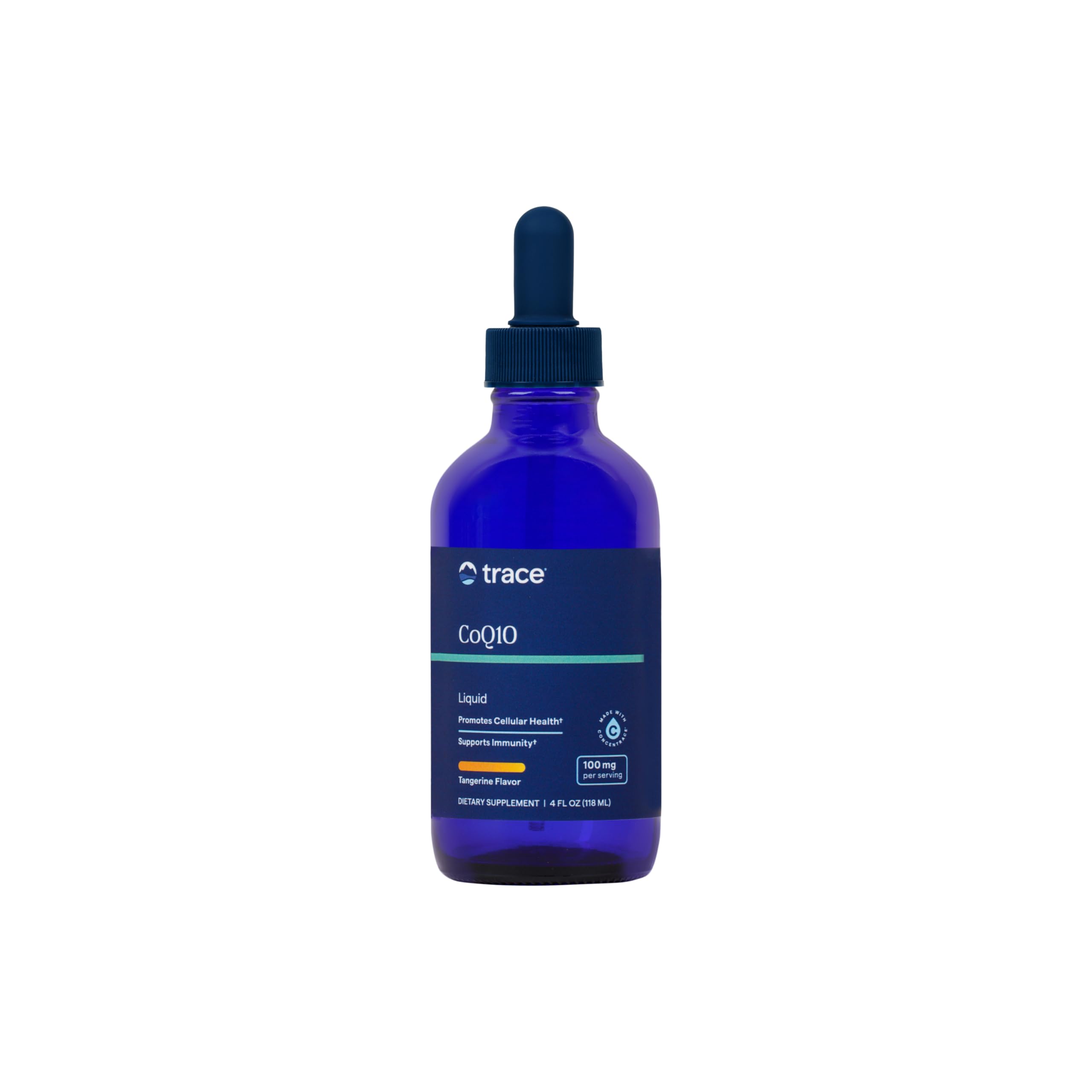 Trace Minerals Liquid CoQ10 100 mg - Liquid Supplement to Support Cellular Health & Immune System Function - Cell Energy Supplement with Coenzyme Q10 & Ionic Trace Minerals - 4 fl oz (24 Servings)