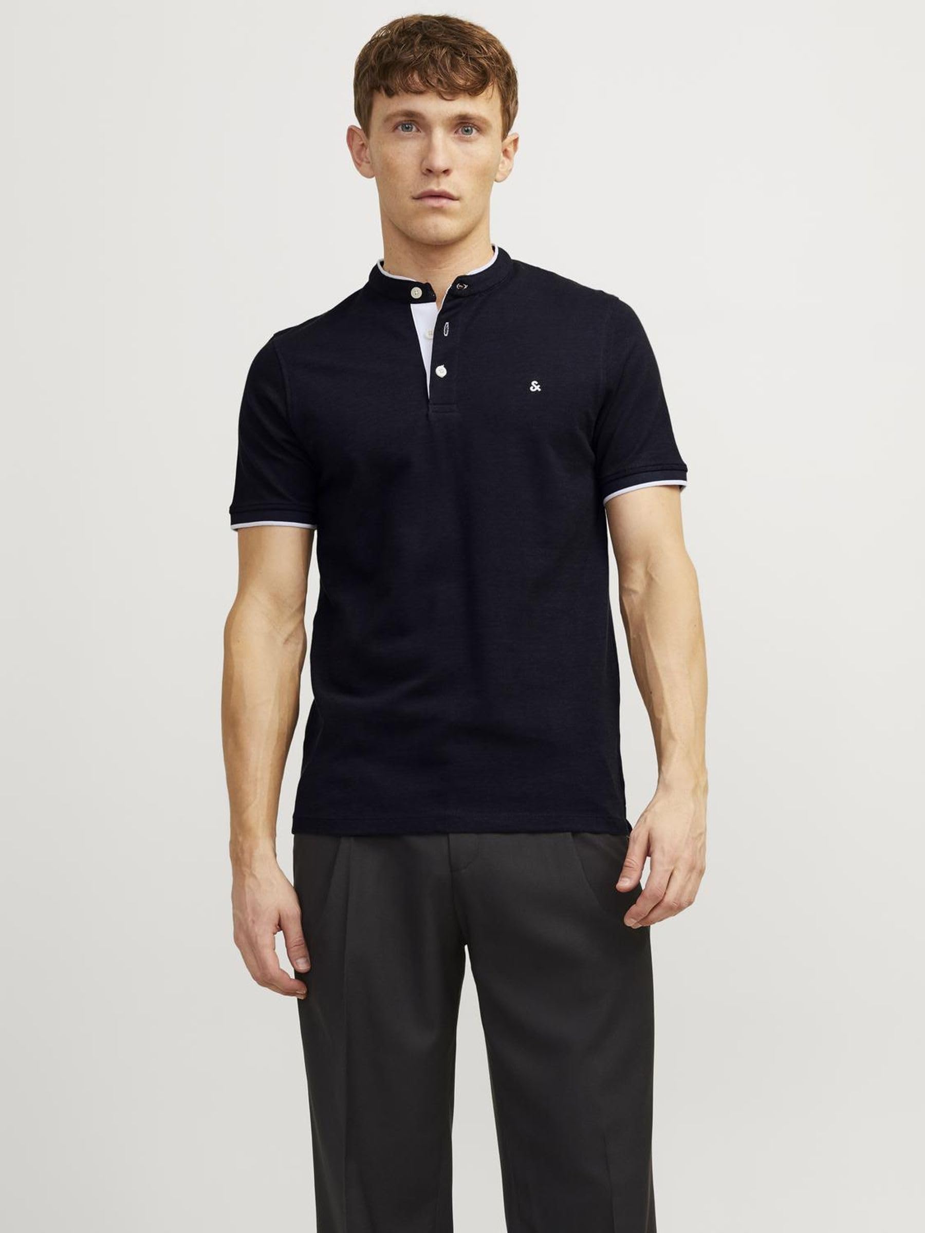JACK & JONES Polo Plain Shirt Collar Polo