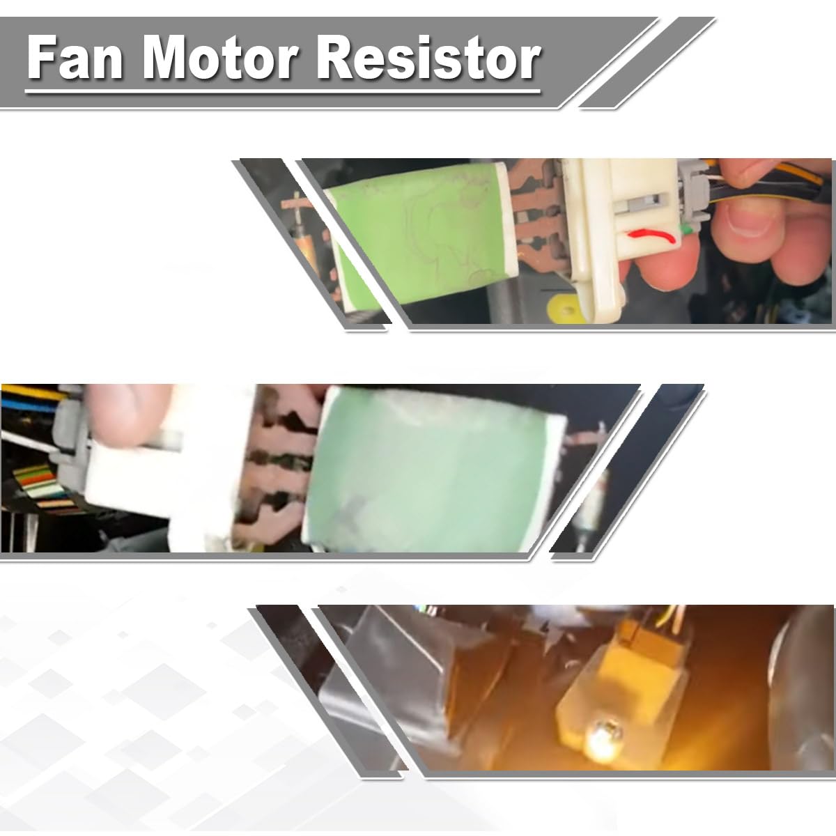 ZAMDOE 4 Pin Resistenza Ventola Motore soffiante Riscaldatore 12 V per Ford B-Max B-Max C-Max per Ford Transit Custom Custom V362 Bus Van 1804471 AV1118B647AB per Focus con Nastro Isolante Nastro