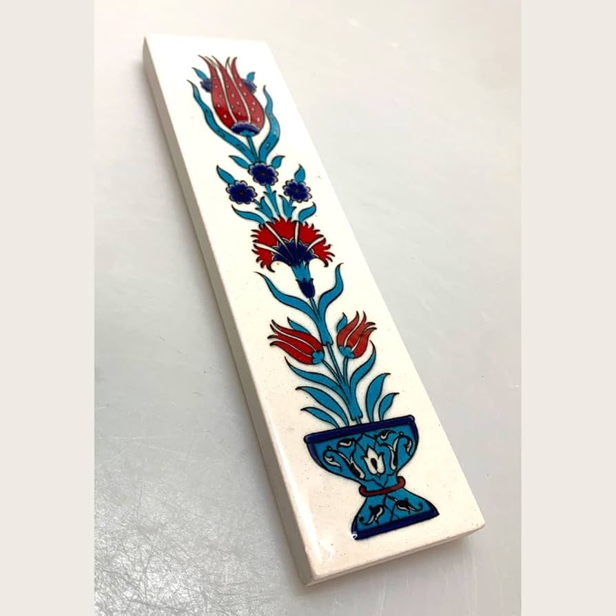 トルコアーティストのハンドメイドタイル大サイズ トルコ製 タイル 10cmx10cm 4枚セット インテリア エクステリア