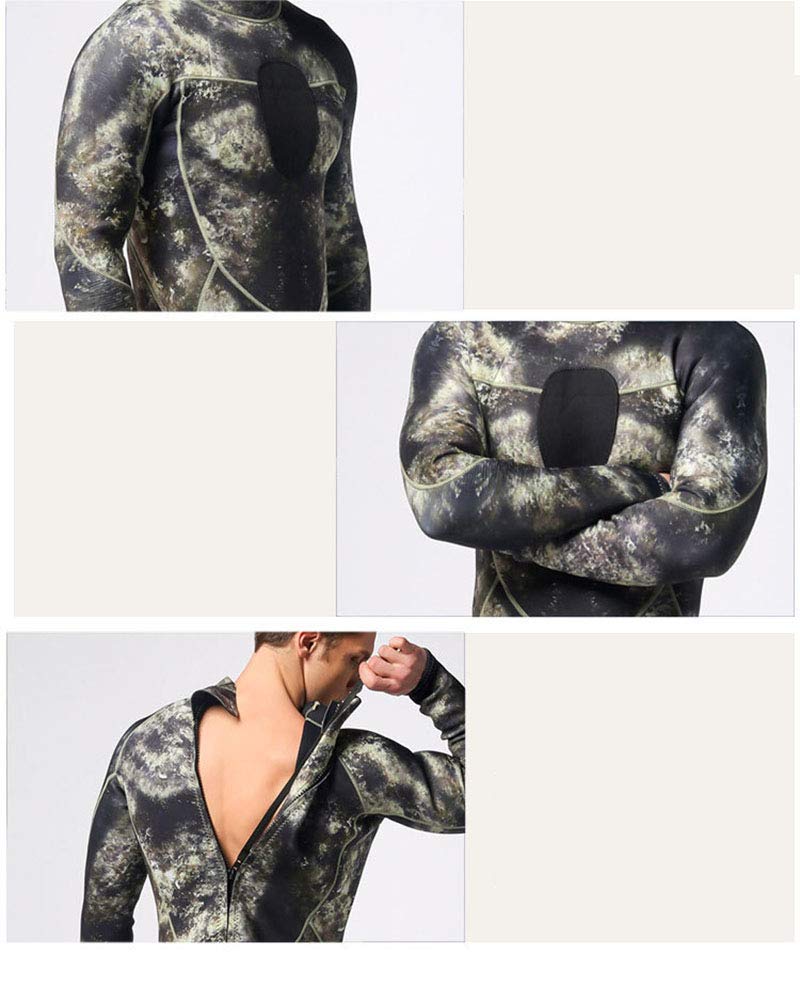 Homme Camouflage Deux Pièces Combinaisons de Plongée complètes pour Apnée/Chasse sous-Marine, Néoprène Souple, Disponible en épaisseurs 3MM