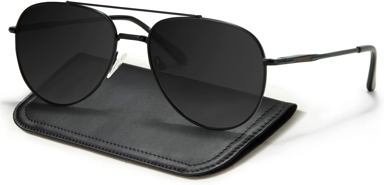 cheemak Gafas de sol clásicas de estilo militar de primera calidad, gafas de sol polarizadas Pilot para mujer, 100% protección UV