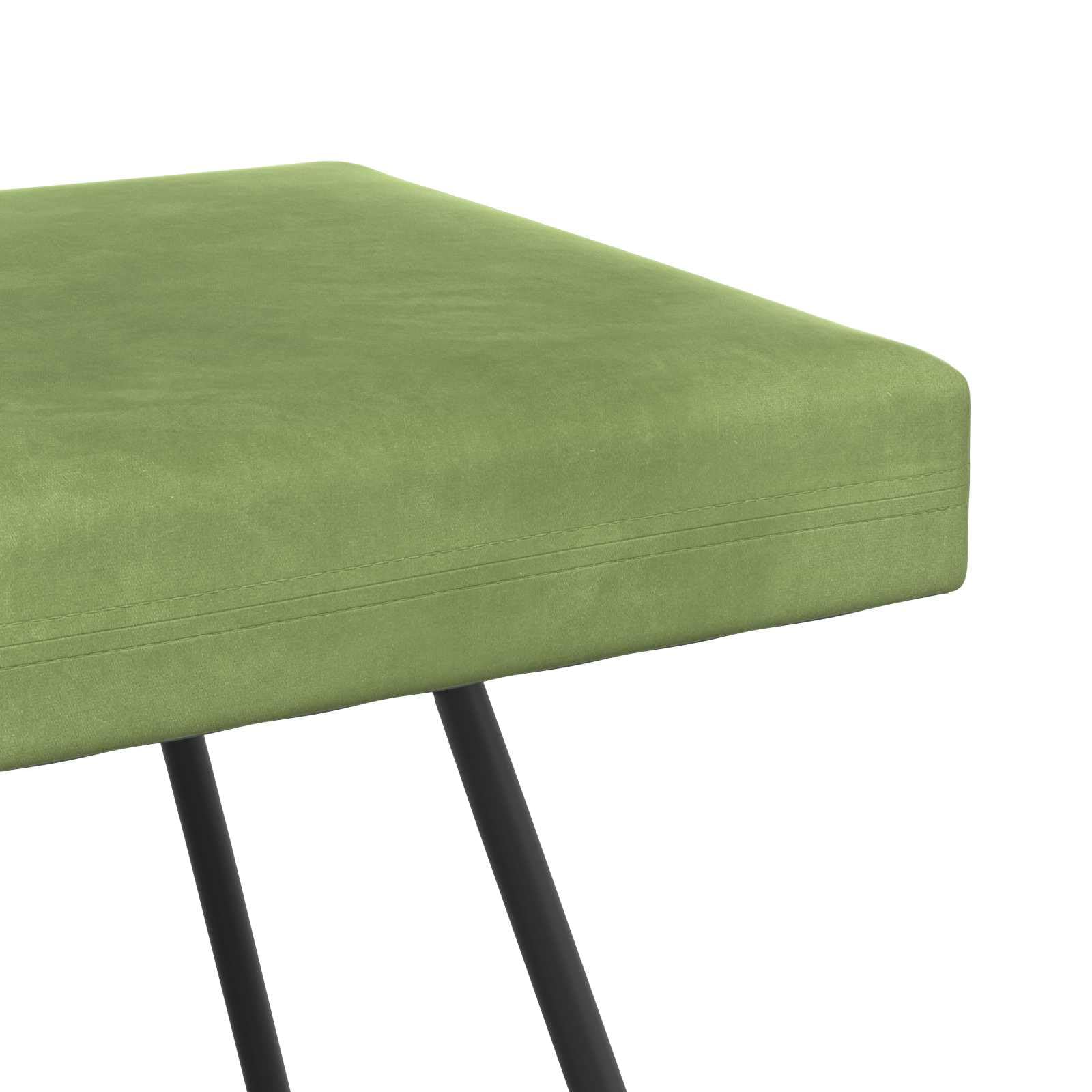 Fengshui Ławka tapicerowana aksamit jasnozielona 110 cm materiał drewnopochodny