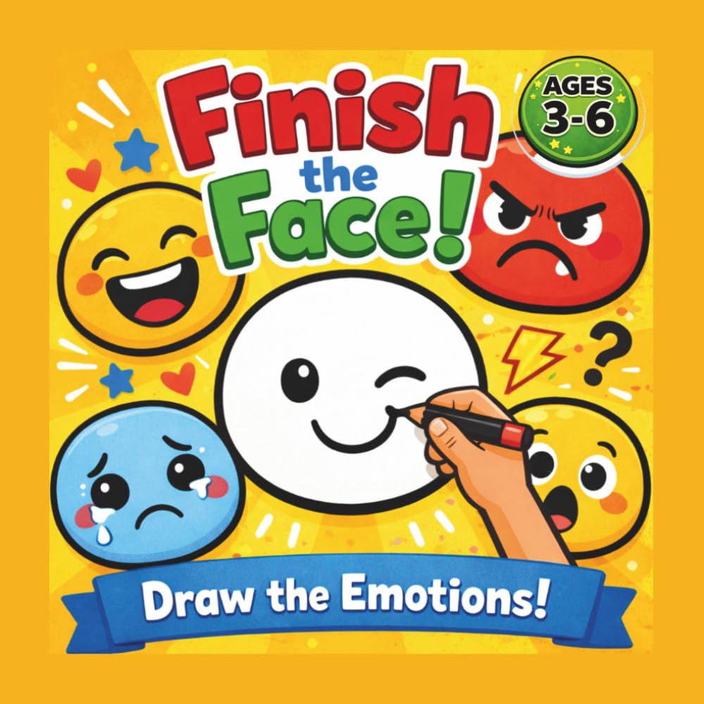 Finish the Face!: Draw Funny Faces and Learn Feelings