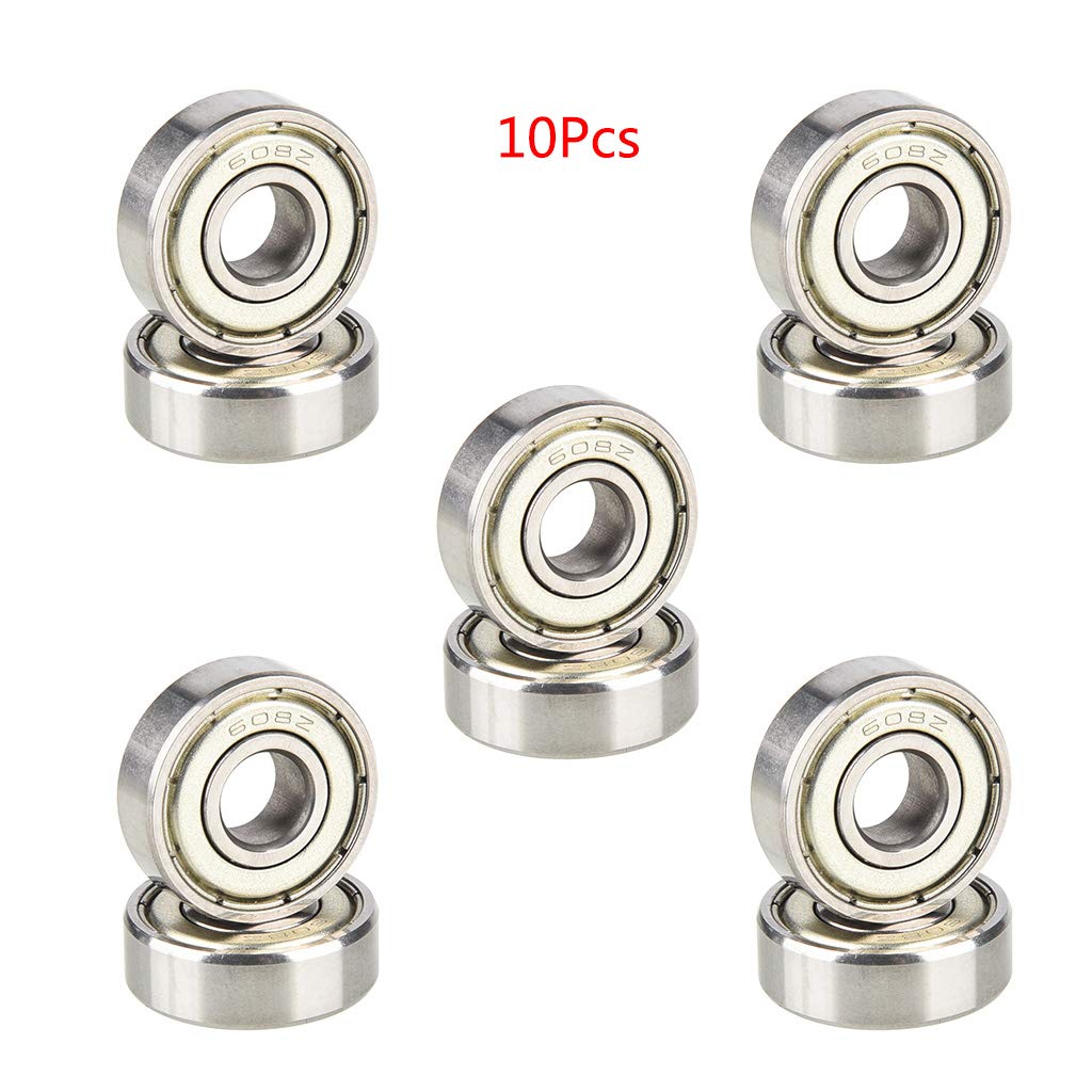 10PCS/Bag 608ZZ 8x22x7mm Metal Bearings Steel Sealed Bearing Miniature Skateboard Scooter Roller