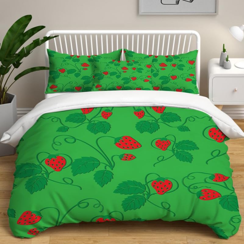 Housse de couette 220x240 fraise verte : l'idée de décoration pour un anniversaire réussi