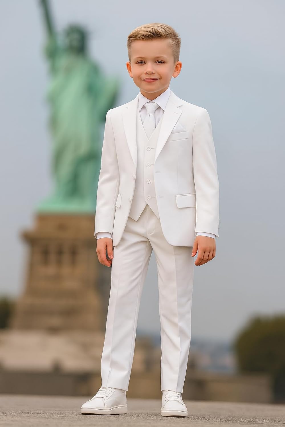 Boys' Formal Suit Set from Toddler to Teen Adjustable Waist
