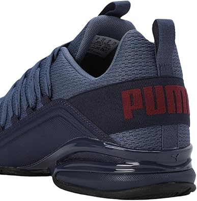 PUMA Men's Axelion Refresh Running Shoes 40.5 Navy Inky Blue Dark Jasper Red