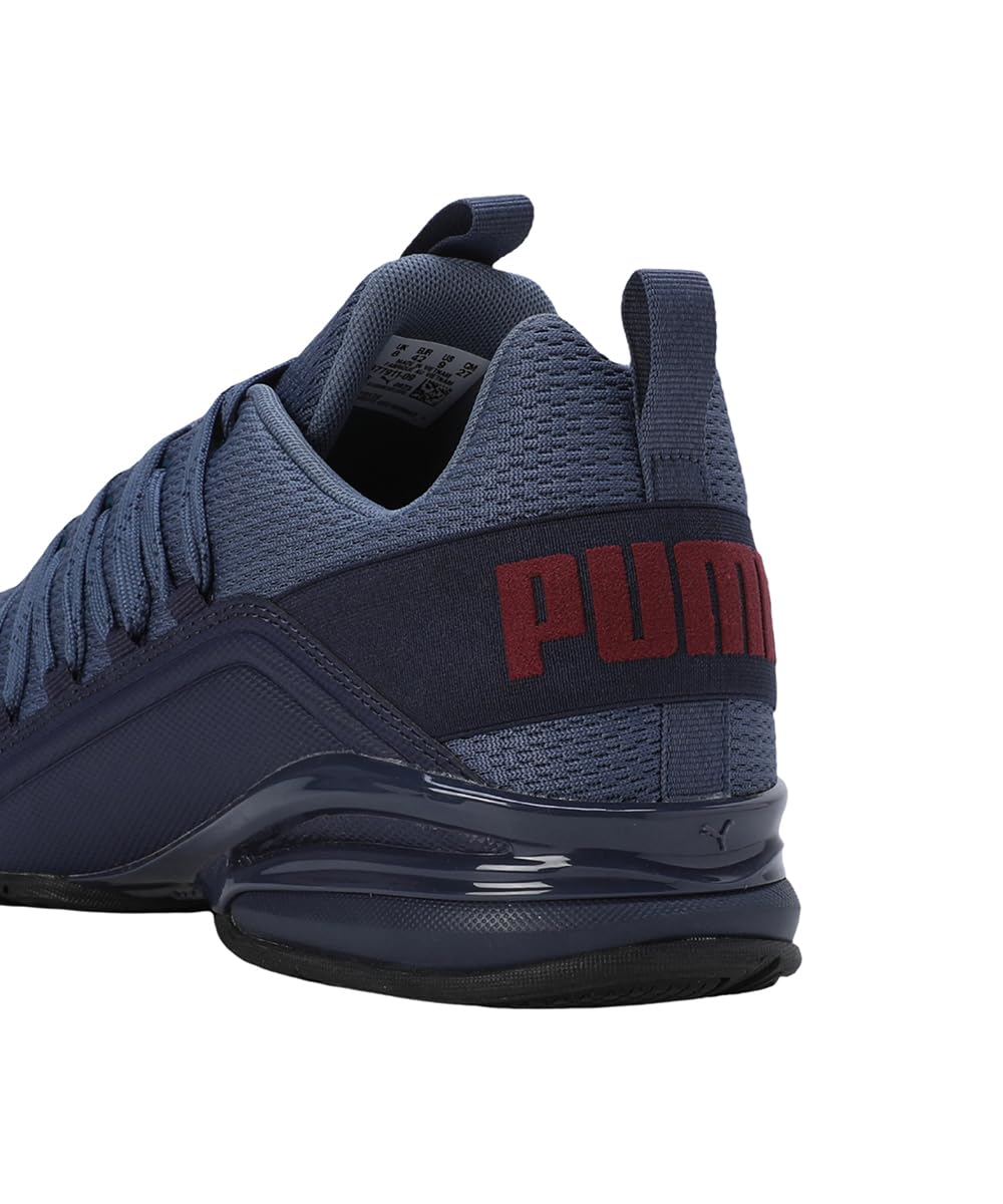 PUMA Chaussures de Running Axelion Refresh Homme 43, Navy Inky Blue Dark Jasper Red