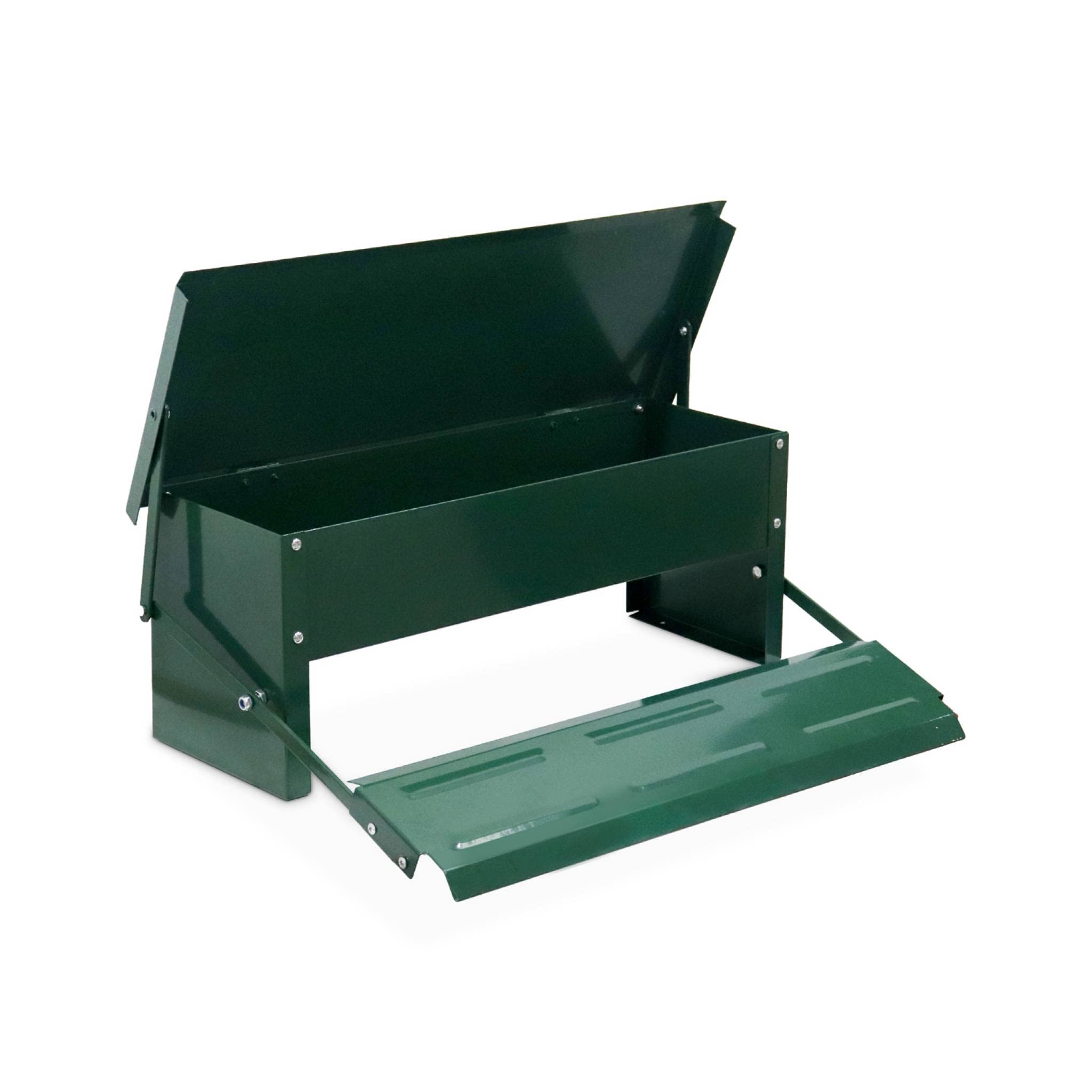 Alimentatore automatico per polli, 5kg, Mangiatoia per polli, Verde, 51x35x18.5 cm