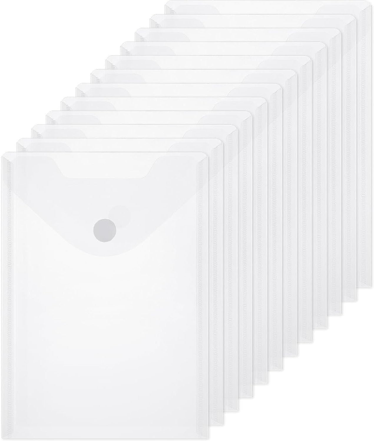 Large Clear Plastic Envelopes Poly Envelope, 12Pcs Clear Envelopes
