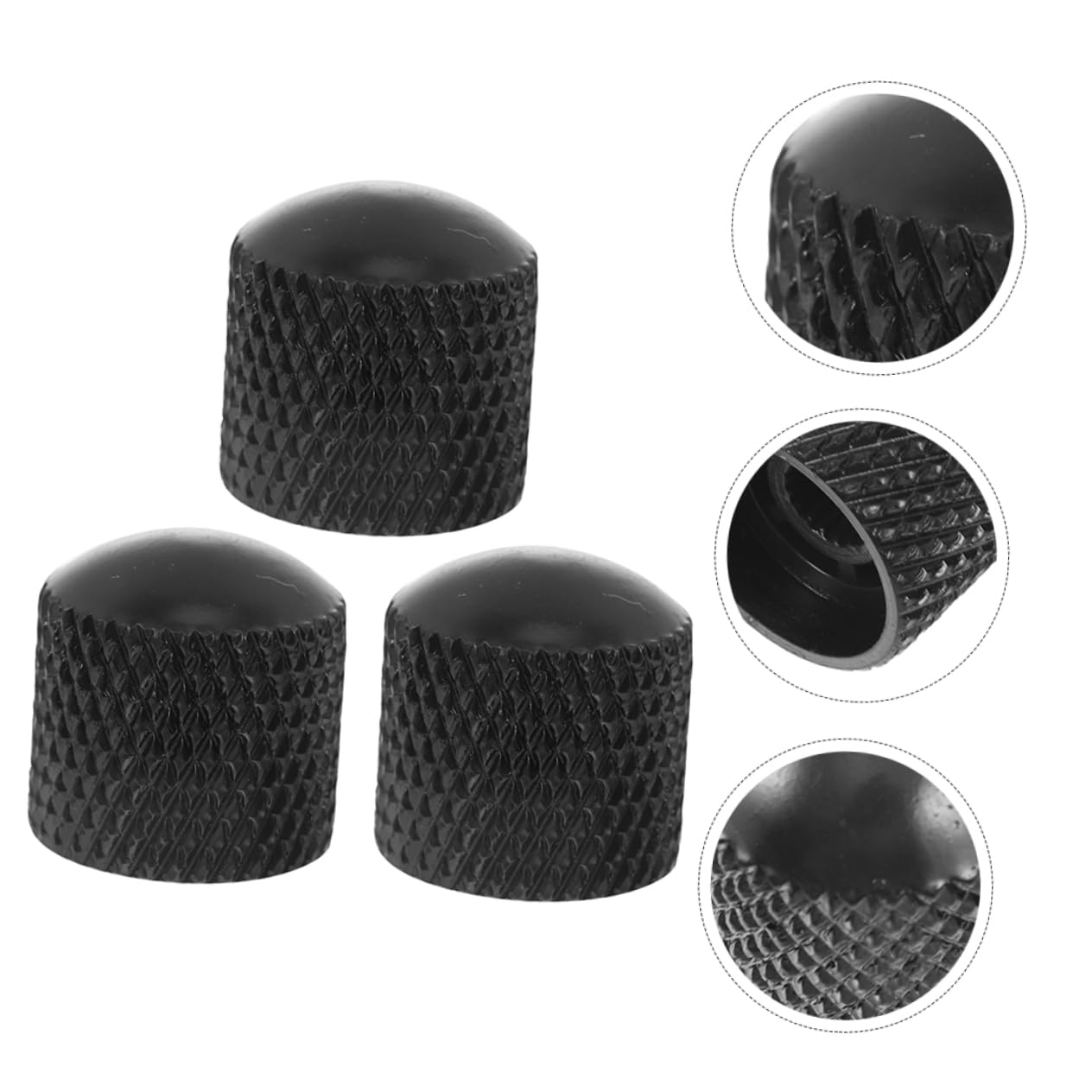 ifundom Metal Guitar Knobs 3pcs Electric Guitar Bass Volume Knobs Volume Knob for Guitar Bass Useful Accessories