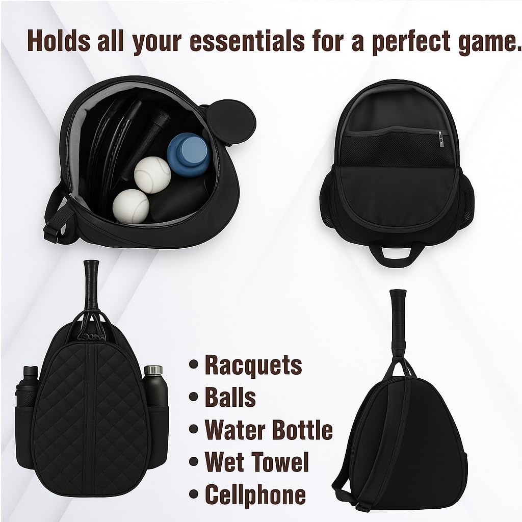 Tennis Bag – Large Capacity Racket Bag for Tennis, Pickleball & Badminton – Water-Resistant & Lightweight