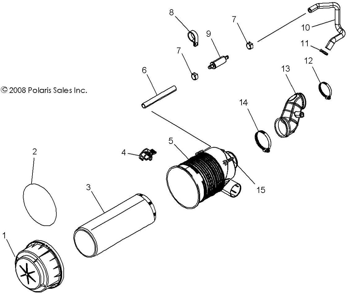 Polaris Ranger Air Intake Assembly, Genuine OEM Part 1203353, Qty 1
