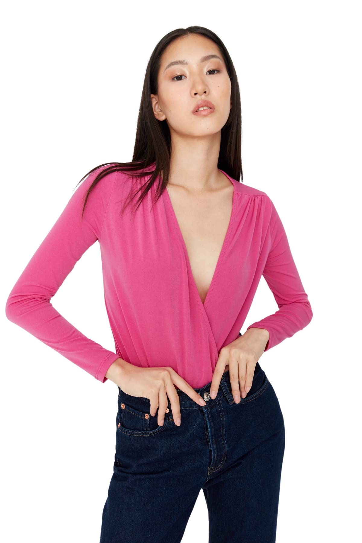 Trendyol Women Plain Thin Knit Bodysuit