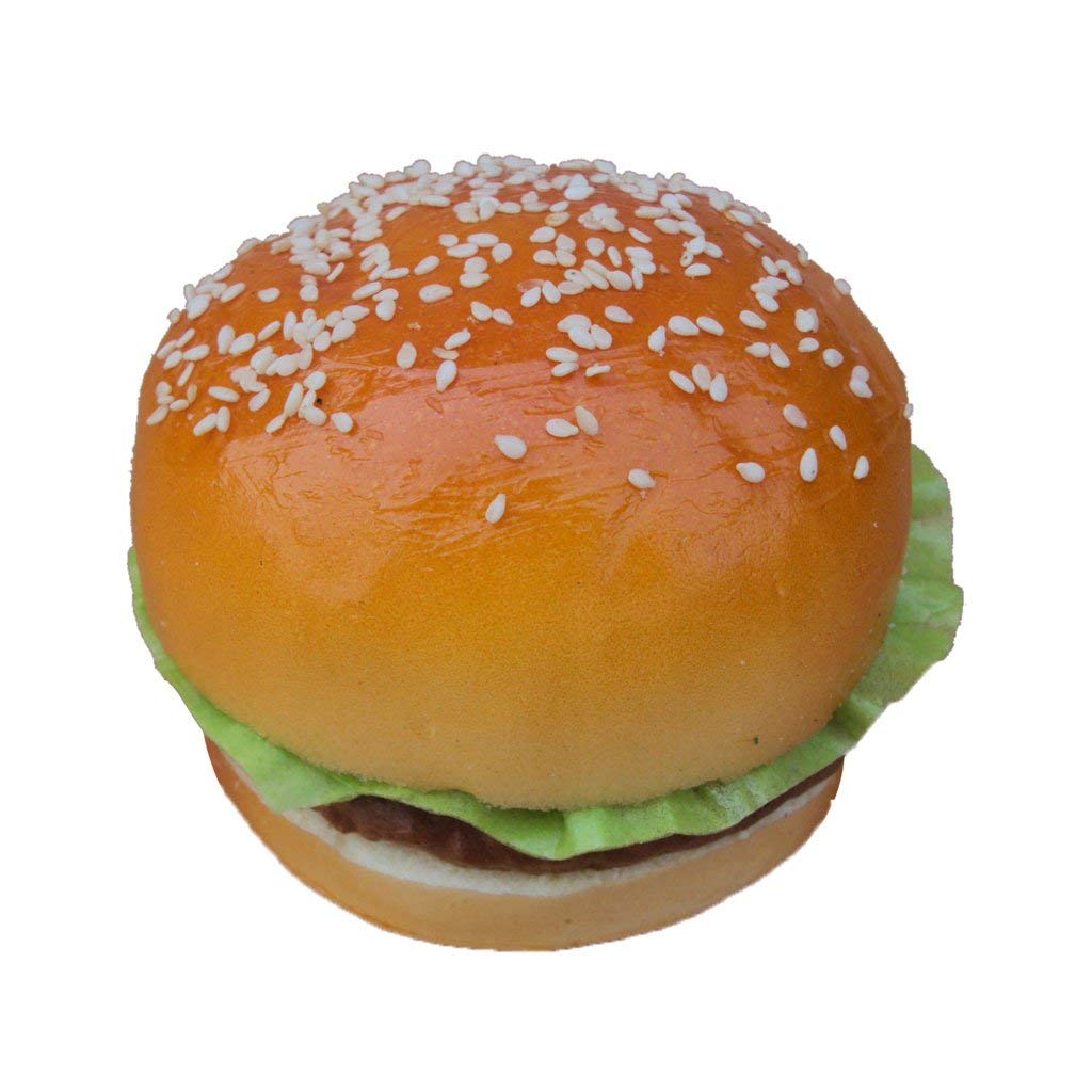 Inzopo Artificial Realistic Hamburger Bread Food Imitation Kitchen Pretend Decor #A