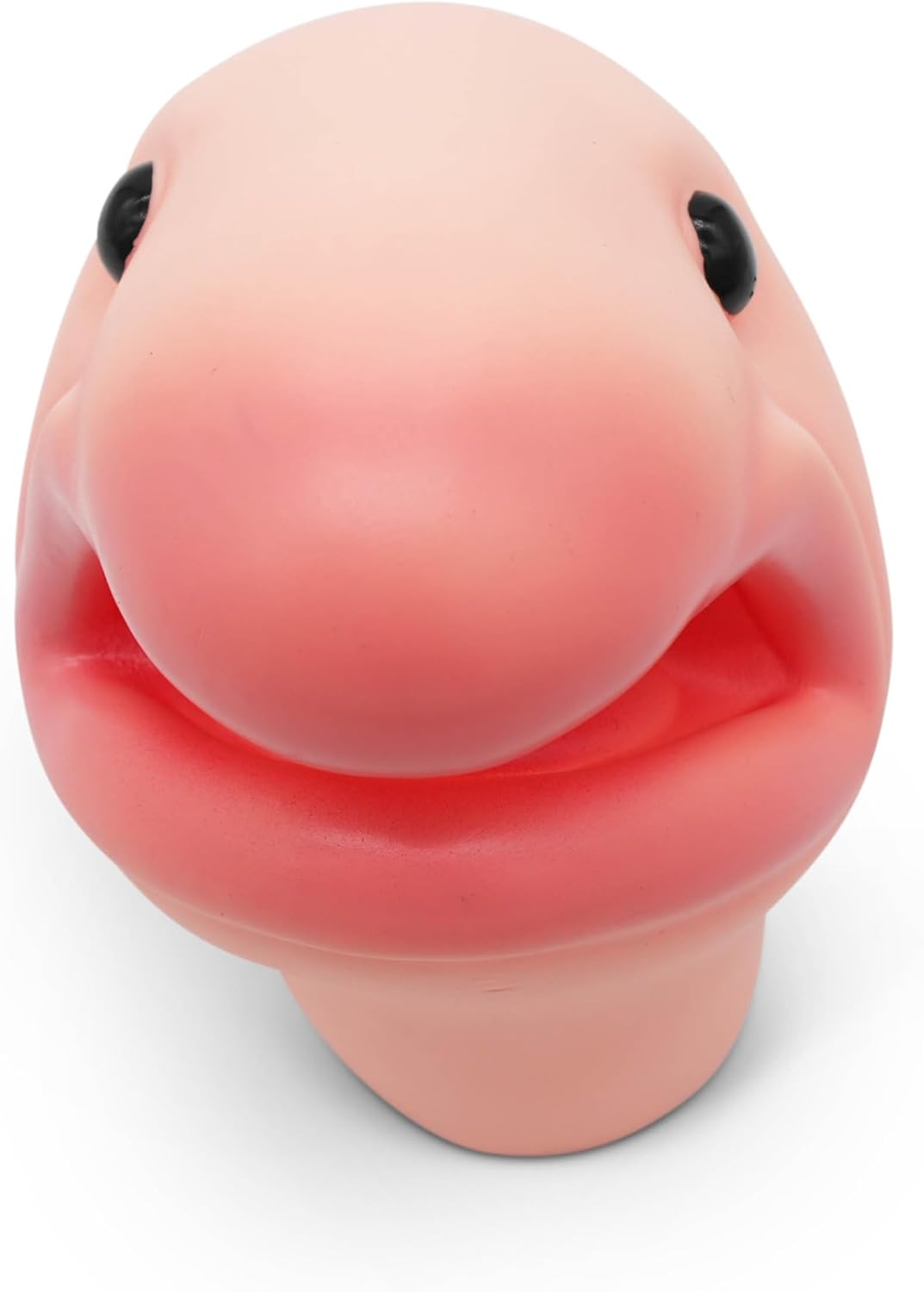 Novelty Vinyl Hand Puppet – Flexible Squeeze Puppet Toy for Adults & Kids – Funny Desk Toy, Party Favor & Gag Gift - Blobfish