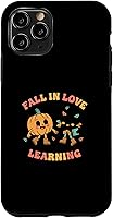 Vista 29 de Fall in Love with Learning Pumpkin Teacher Halloween Back Case for iPhone 17