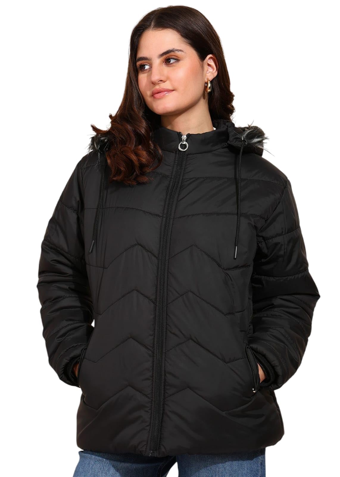 Jack & Jones Women's Winter Jacket - Full Sleeve Nylon Puffer Coat, Stylish & Warm Outerwear for Cold Weather, Comfortable Down Alternative, Temp Rated to -10Â°C in neutral