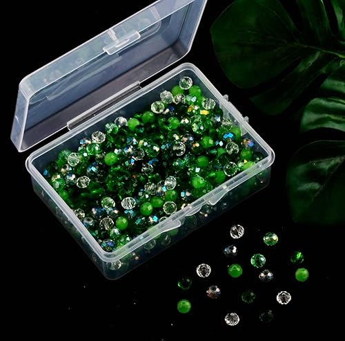 Miniatura 3 de Cuentas de cristal de 0.236 pulgadas, 500 cuentas espaciadoras facetadas Briollete Rondelle Sparkle AB sueltas, dijes para bricolaje para pulseras,