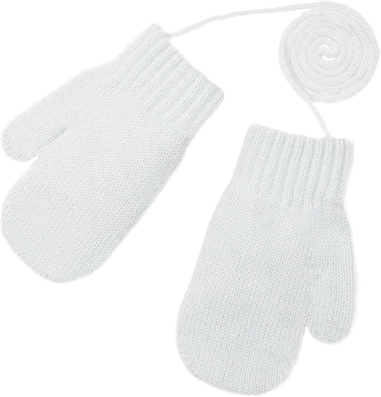 Toddler Winter Mittens Solid Knitted Cold Protection Magic Gloves Mitten for Boys Girls