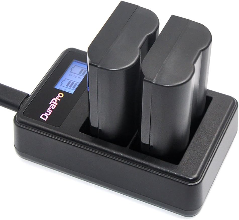 DuraPro Rapid LCD Dual USB Charger for Nikon EN-EL15 Nikon 1 V1 D810 D610 D750 D800E D810A D800 D7200 D7100 D750 D600 D7000 Digital SLR Camera Batteries