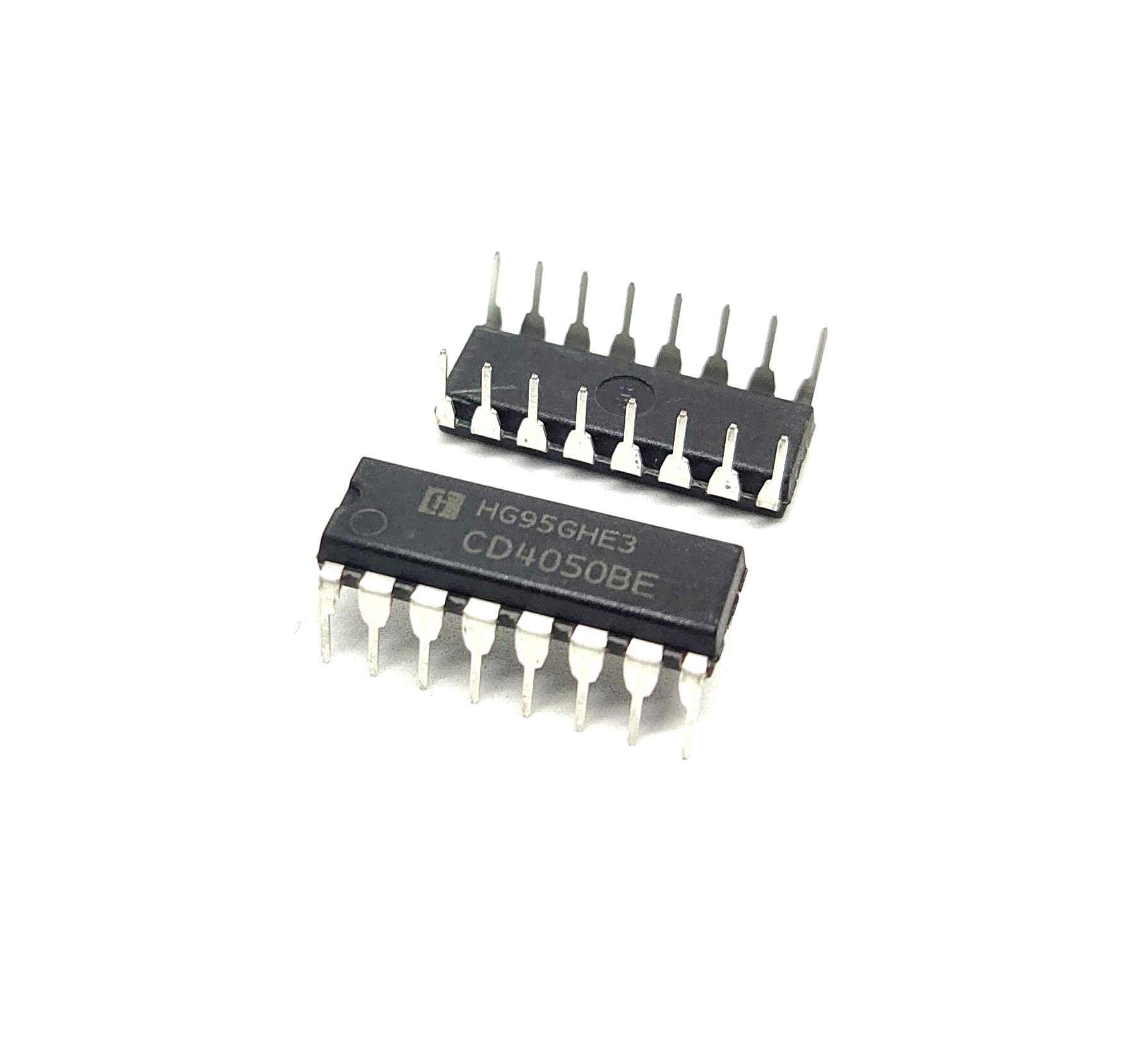 INVENTO 2Pcs 4050 IC CD4050BE Logic IC Non Inverting Buffer, CD4050, 3 V to 18 V, DIP-16