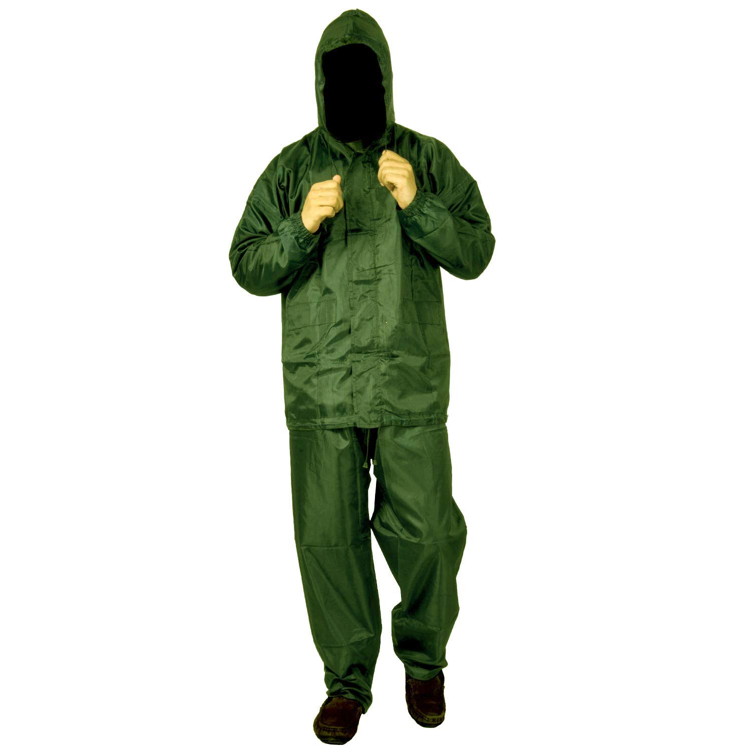 REDEEMMen's Checkered Bikers Rain Jacket (RDRS-MENNYXXXLOGRN02_Olive Green_XXX-Large)