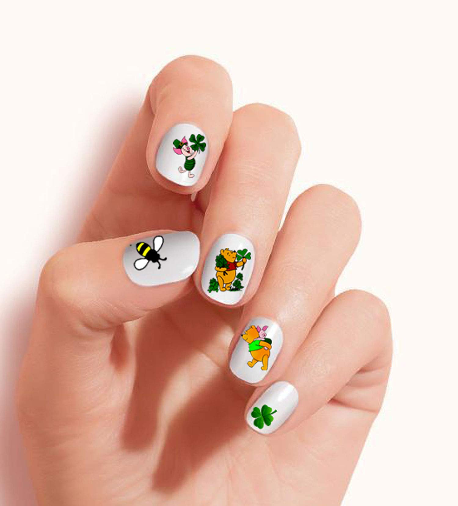 Amazon.com: Saint Patrick's Luck of The Irish - for Clover, Pooh and  Piglet, Green Hat (Ver.2) Clear Vinyl Cut, Peel and Stick Nail Art  Decals/Stickers by DimOxy Designs. : Beauty & Personal