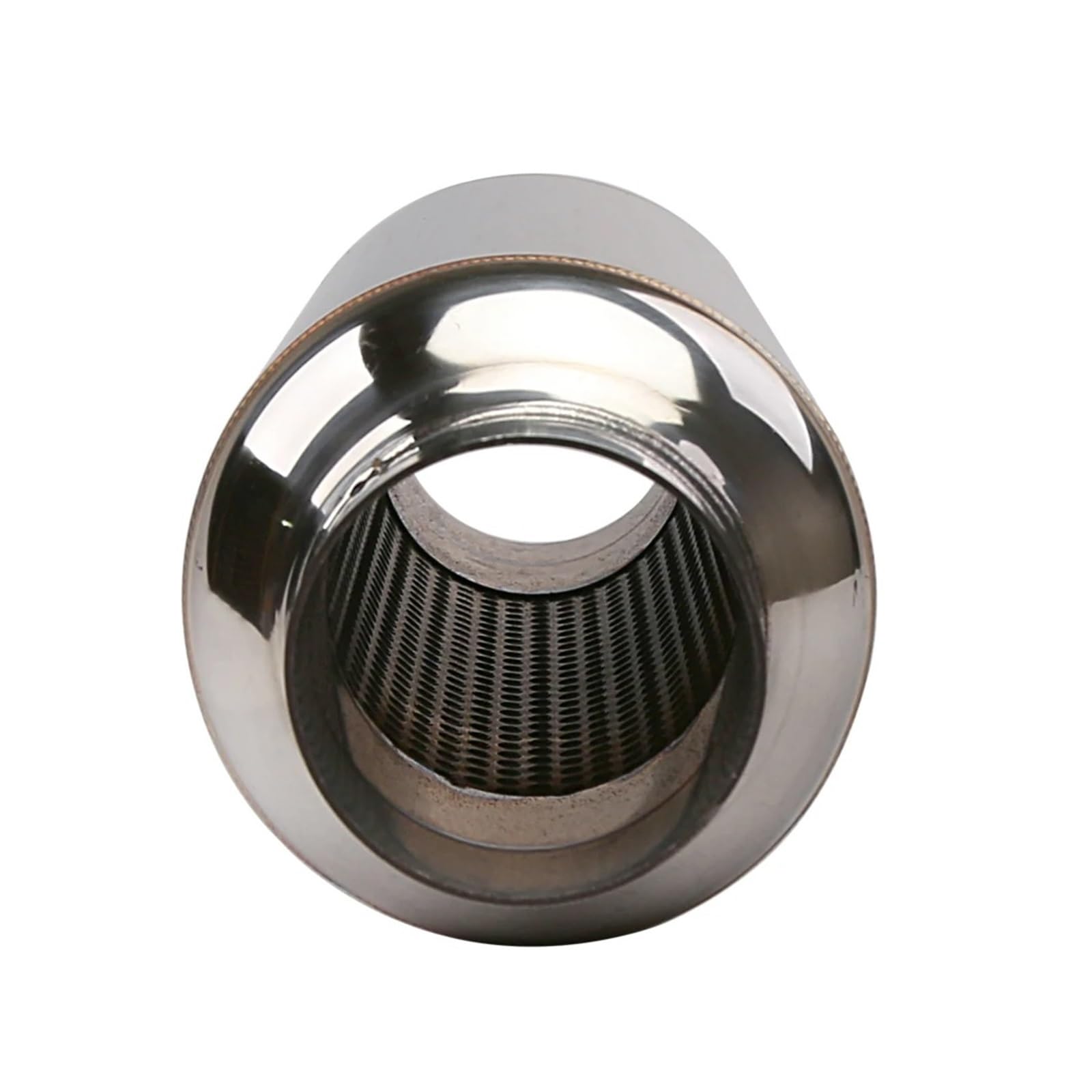 Tubo de escape Tubo Silenciador De Escape Entrada Universal 2,5 "/3" Resonador Acero Inoxidable Rendimiento Sonido Profundo 12" Longitud(2.5 inch Outlet)