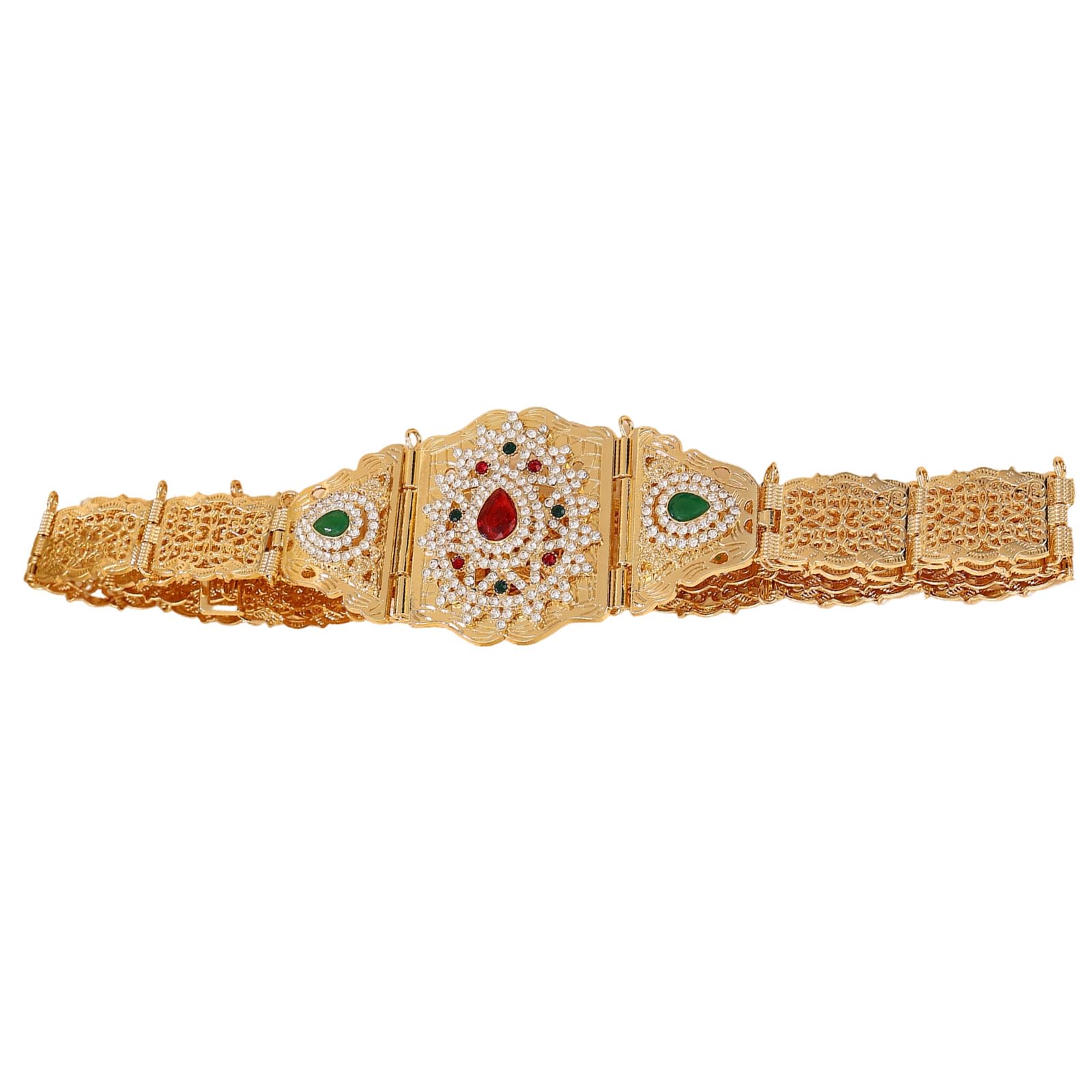 YUXITA Blingbling Waist Belt Stylish Carved Floral Waist Chain Belt Elaborate Jewelry Belly Chain for Wedding Waisbelt