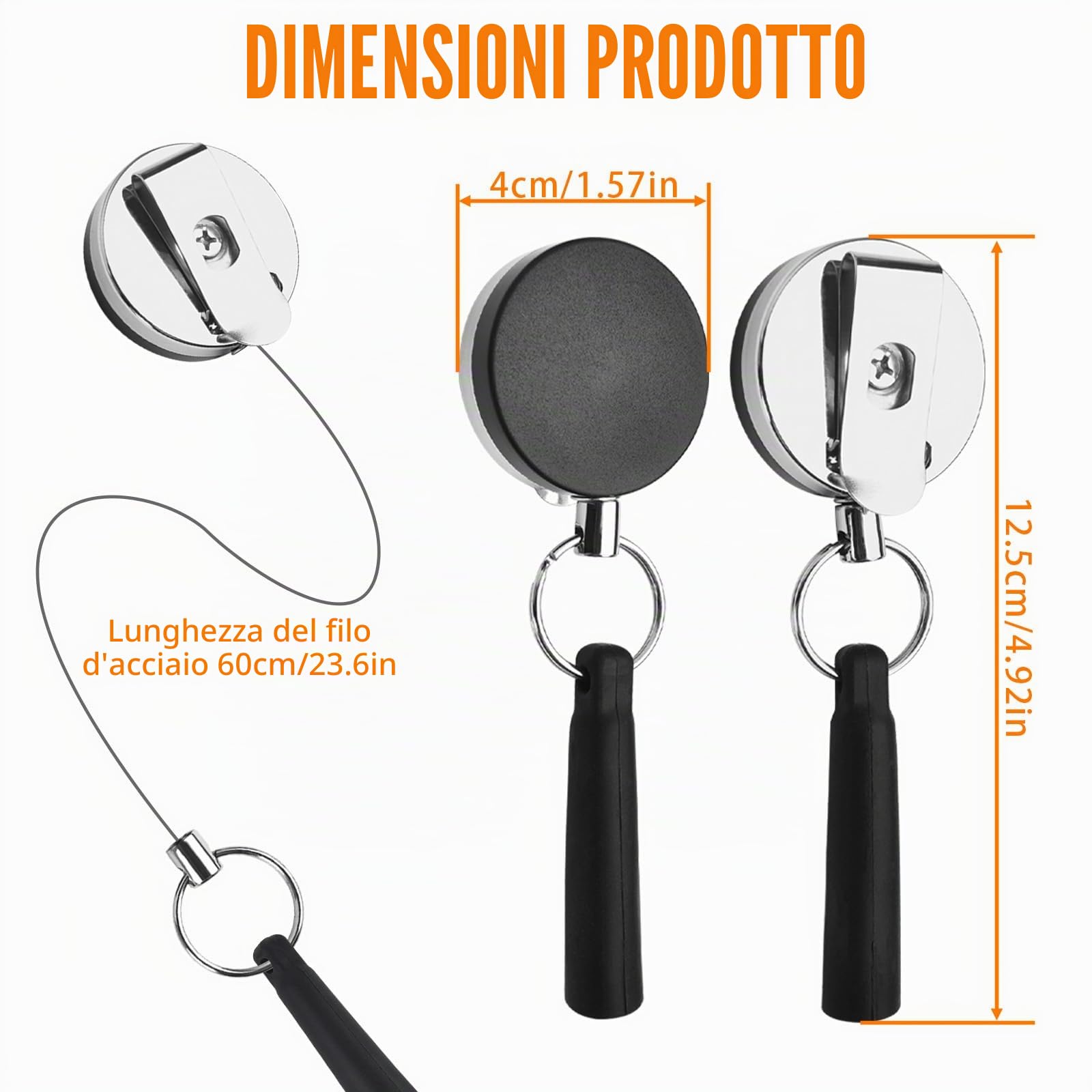 Befun 8 Pezzi Portapenne Retrattile Da Tirare, Portachiavi Retrattile In Silicone Per Pennarelli, Penne Da Carpentiere, Falegnami, Camerieri, Artigiani