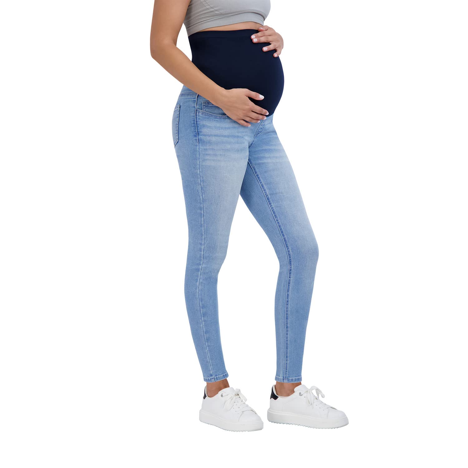 Women’s Maternity Jeans Over The Belly - Pregnancy Must Haves Fall & Winter Maternity Clothes, Maternity Pants