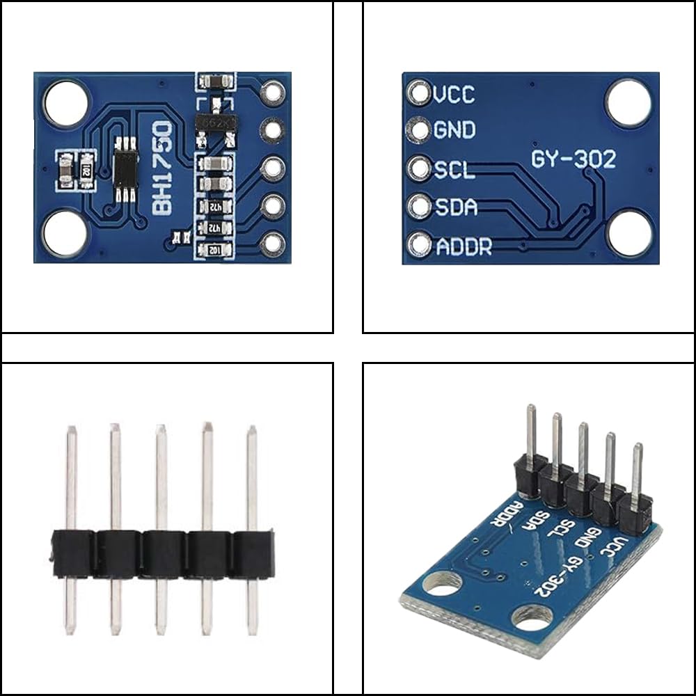 Produktbild von 6er-Pack GY-302 BH1750 Lichtsensor – Digitales Helligkeitsmodul 3–5 V Für Arduino & AVR-Projekte