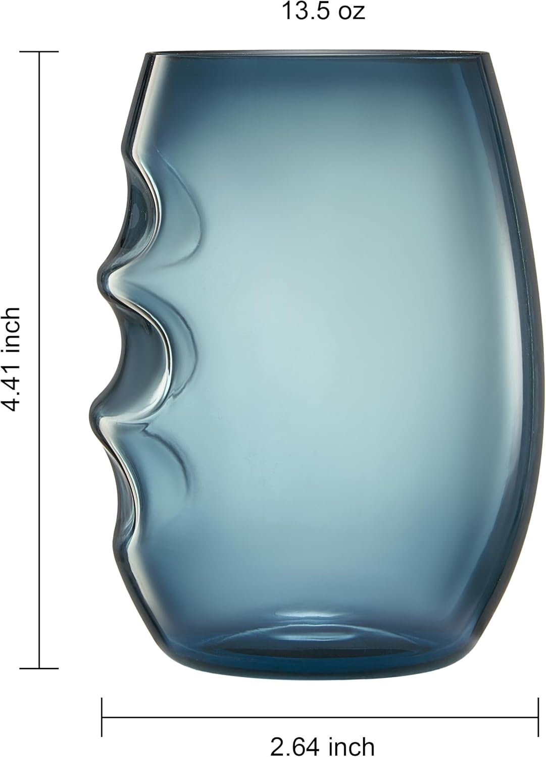 Unbreakable European Plastic Crystal, Stemless Wine Glasses | Set of 4, 13.5 OZ | Acrylic Tritan Set with 3-Finger Indentations - Muted Colored Tumbler Set, BPA Free, Reusable, Naturally Aerates Wine - Image 5