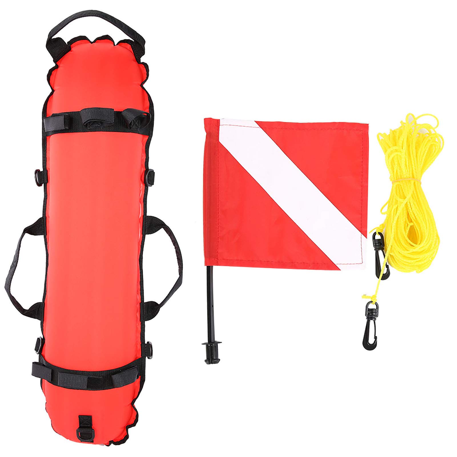 SWOQ Boa di gonfiaggio siluro, Nylon + TPU Pratico Pallone da Sub per Accessori subacquei per Immersioni