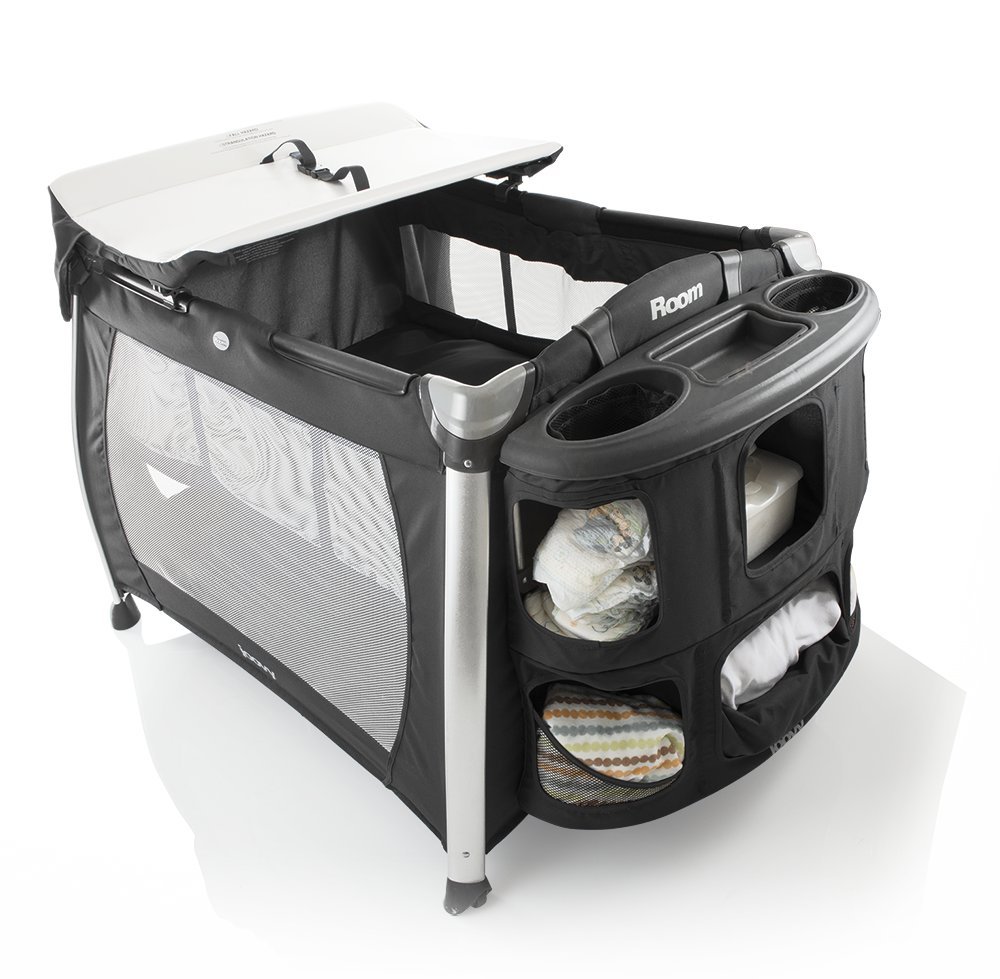 Joovy Room Playard with and Changing Table, Black Baby