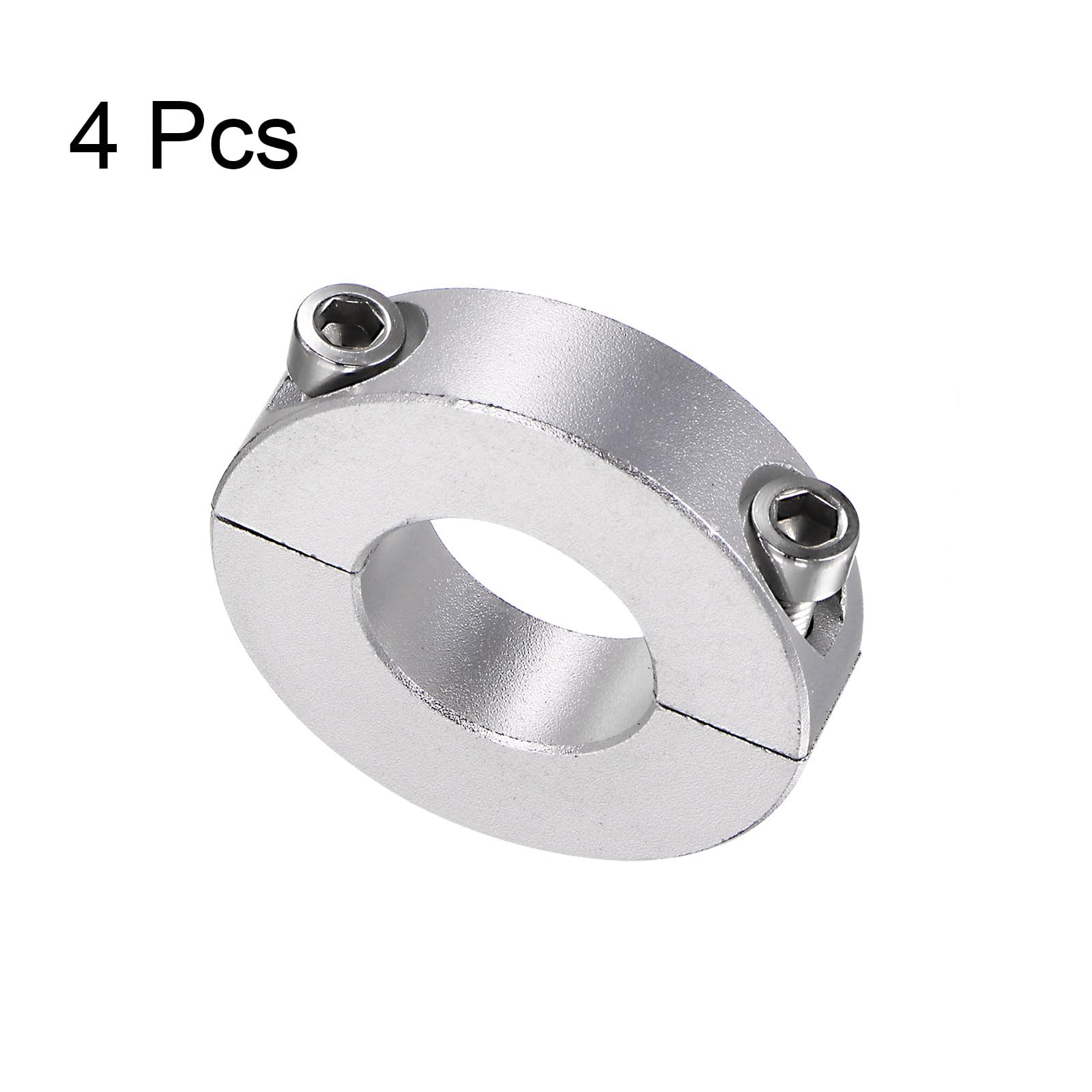sourcing map 4 collari per albero a doppia divisione per collari da 22 mm, diametro esterno 45 mm, larghezza 12 mm, per tappi, posizione, pulegge dentate, macchine utensili, industria, anodizzazione