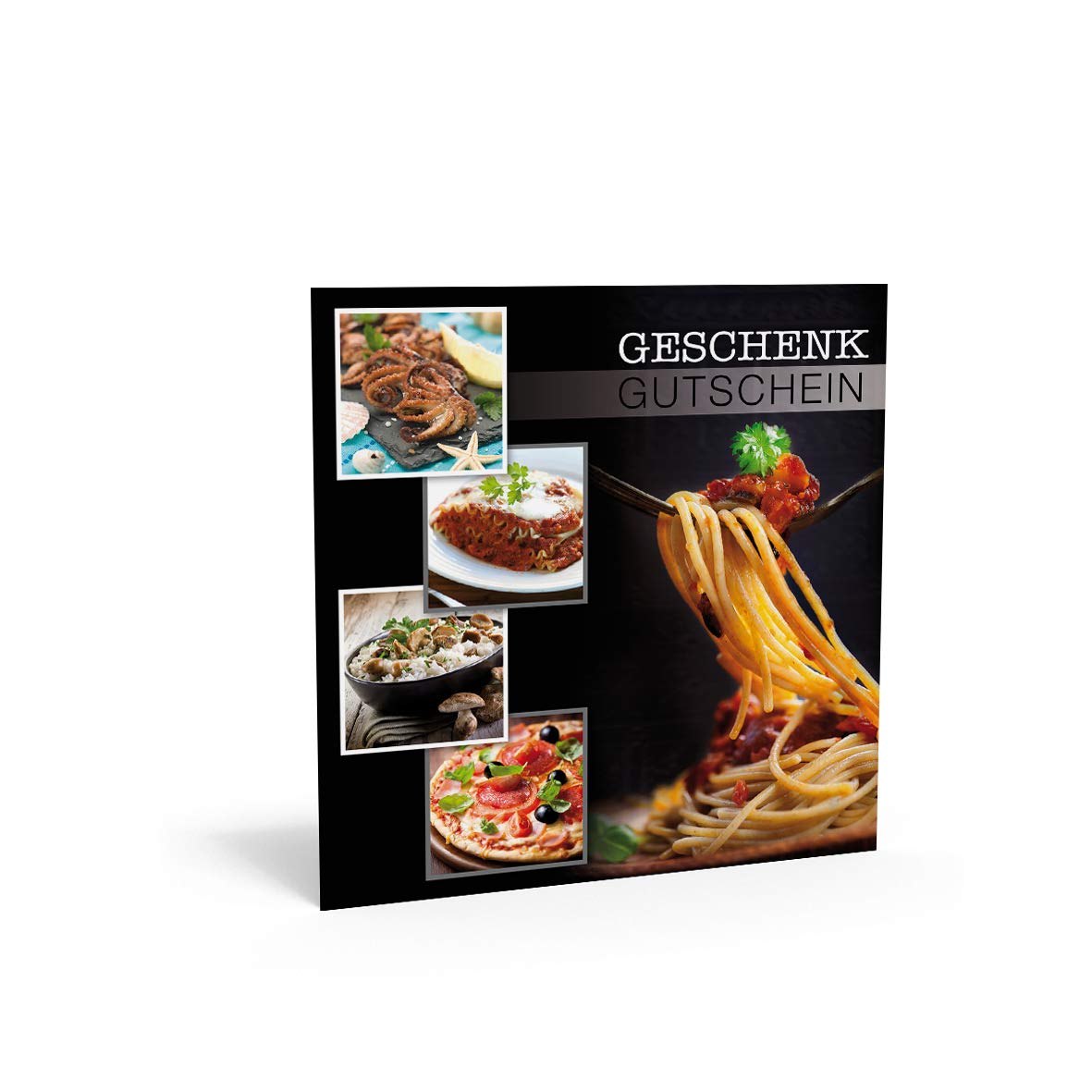 Pythagoras Gastronomie Geschenkgutscheine, 100 Gutscheinkarten mit großem Feld für Firmenstempel inkl. transparentem Kuvert
