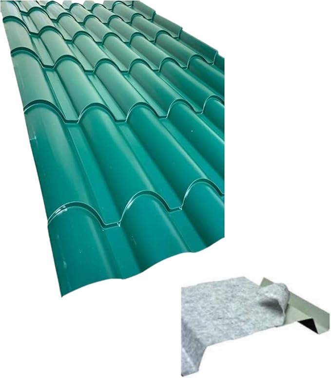 12 Lamiere Trapezoidali Verdi Zincate - 0,25 Mm, 129x46 Cm, Per Tetti E Coperture, Con Guanti - Foto 8